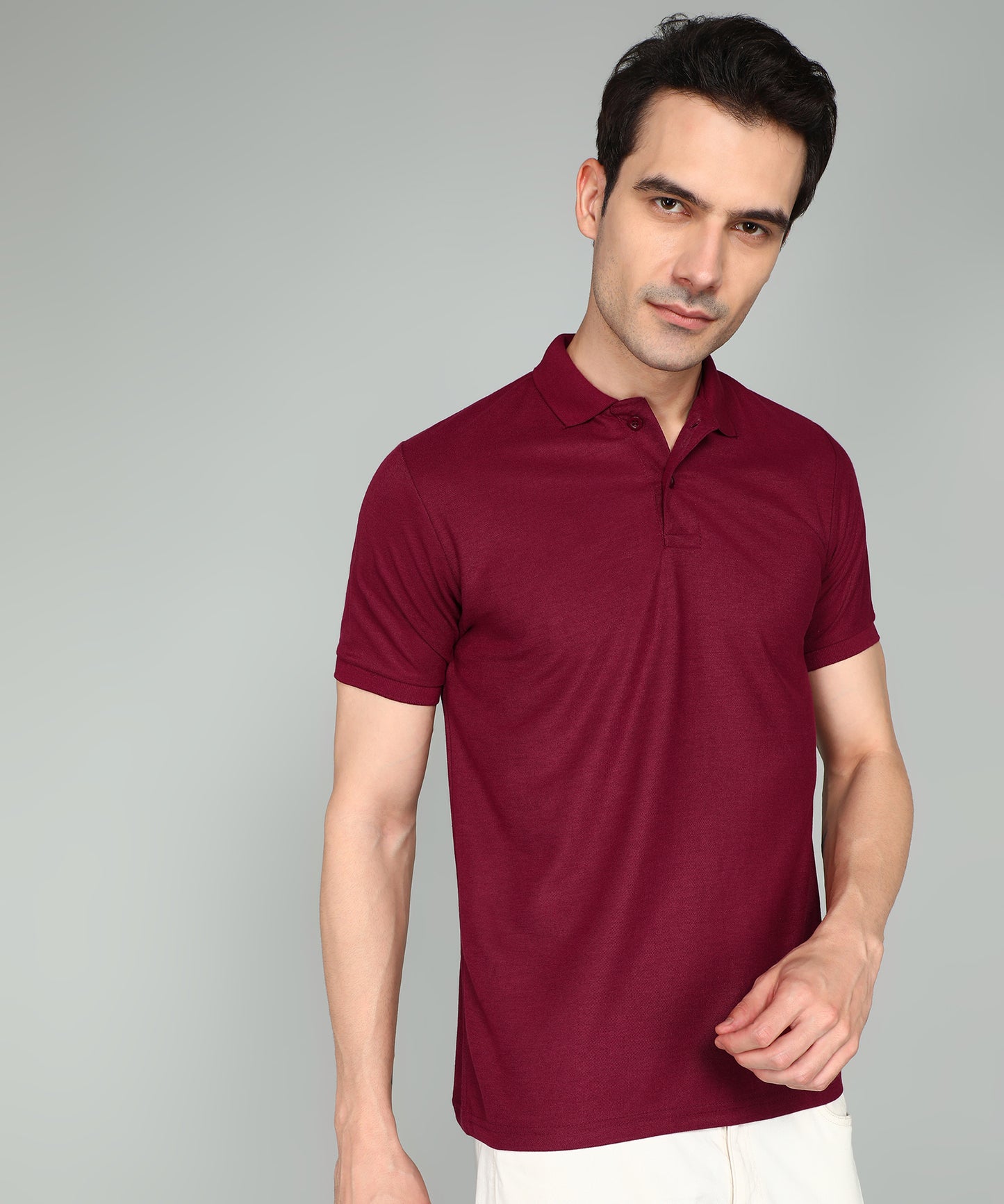 eSiddhi Classic Maroon Polo T-Shirt