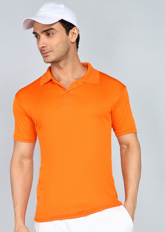 eSiddhi Basic Orange Polo T-Shirt