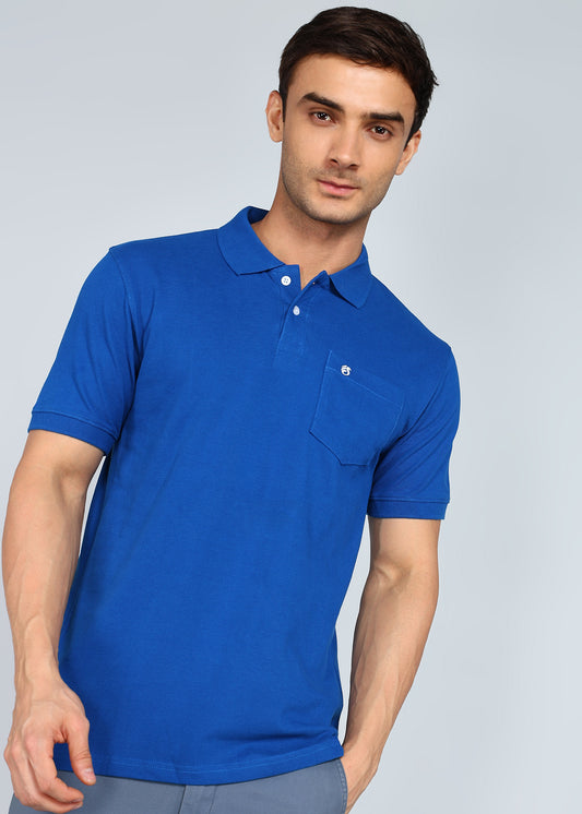 eSiddhi Premium Royal Blue Polo T-Shirt