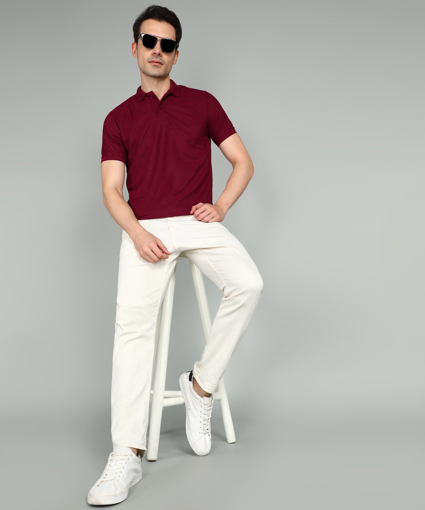 eSiddhi Classic Maroon Polo T-Shirt