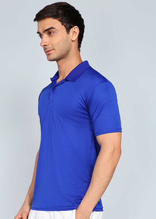 eSiddhi Basic Royal Blue Polo T-Shirt