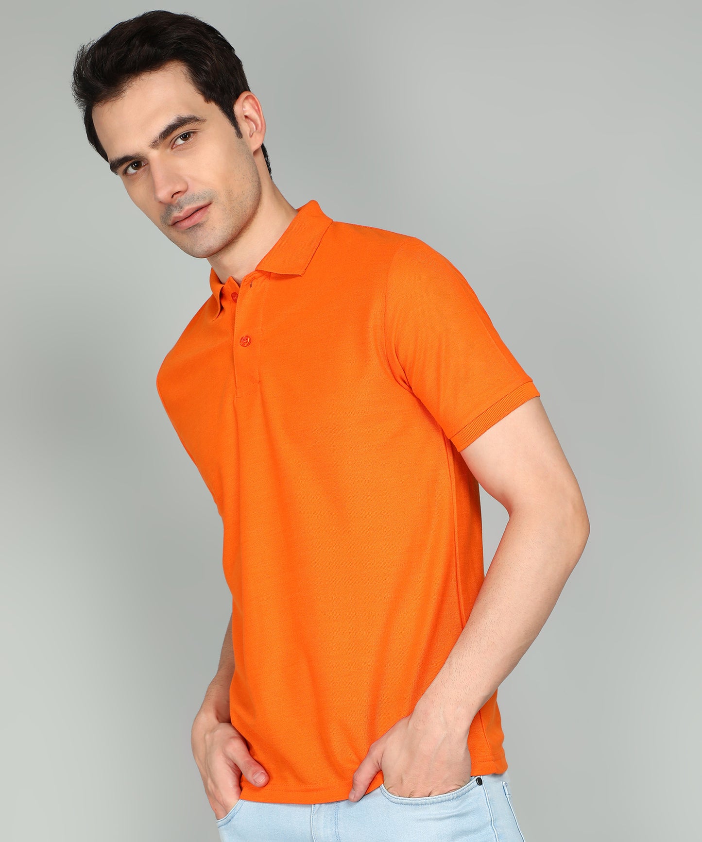 eSiddhi Classic Orange Polo T-Shirt