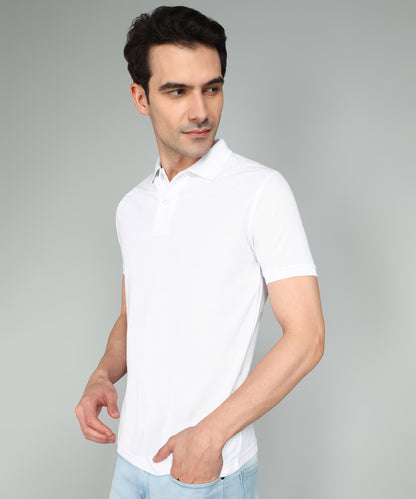 eSiddhi Classic White Polo T-Shirt