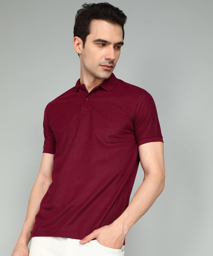 eSiddhi Classic Maroon Polo T-Shirt