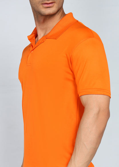 eSiddhi Basic Orange Polo T-Shirt