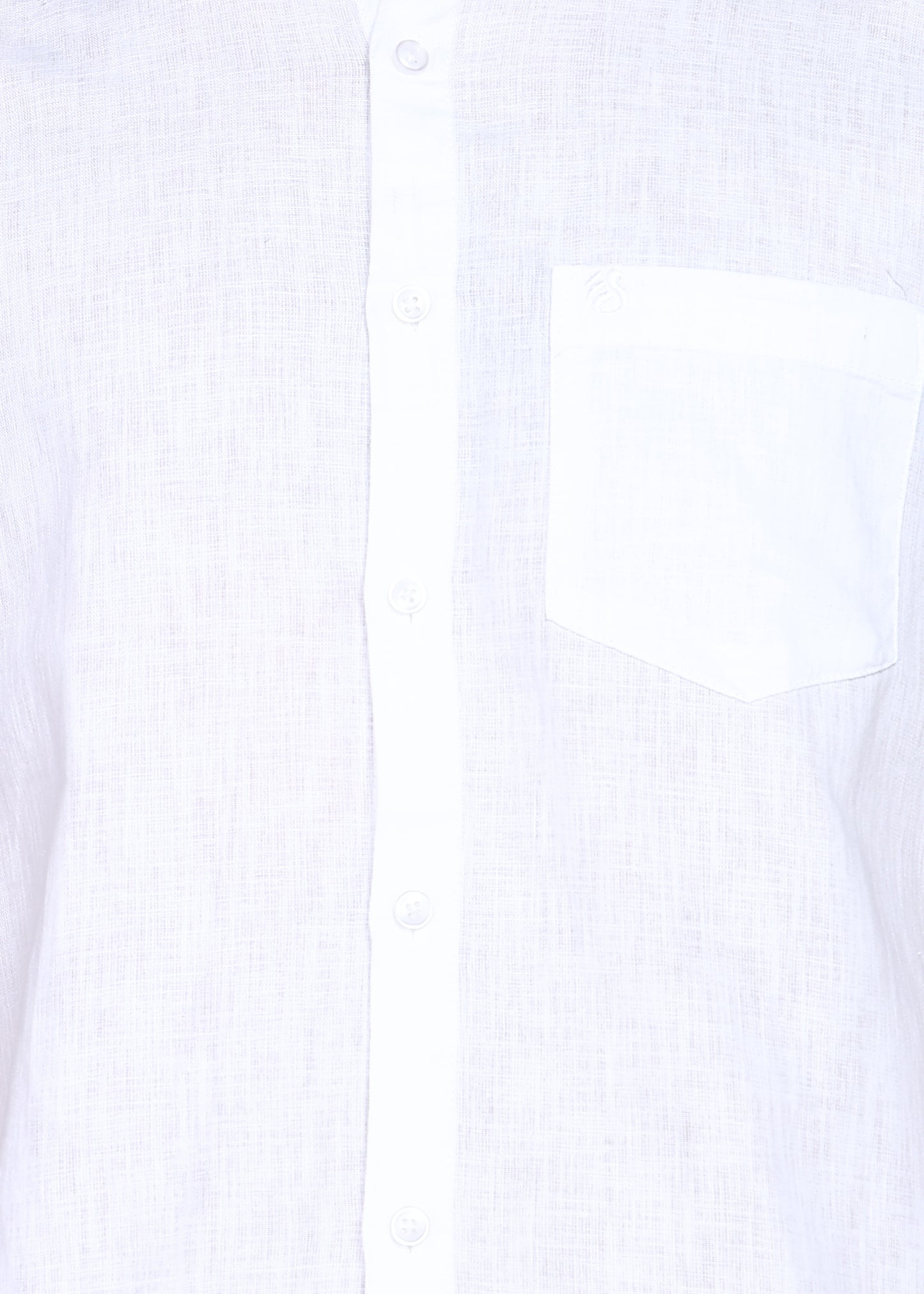 eSiddhi Men White Linen Half Sleeve Casual Shirt