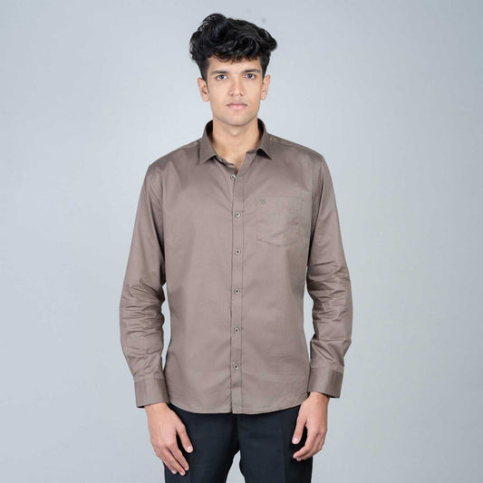 Cotton Regular Full Shirt - Grey