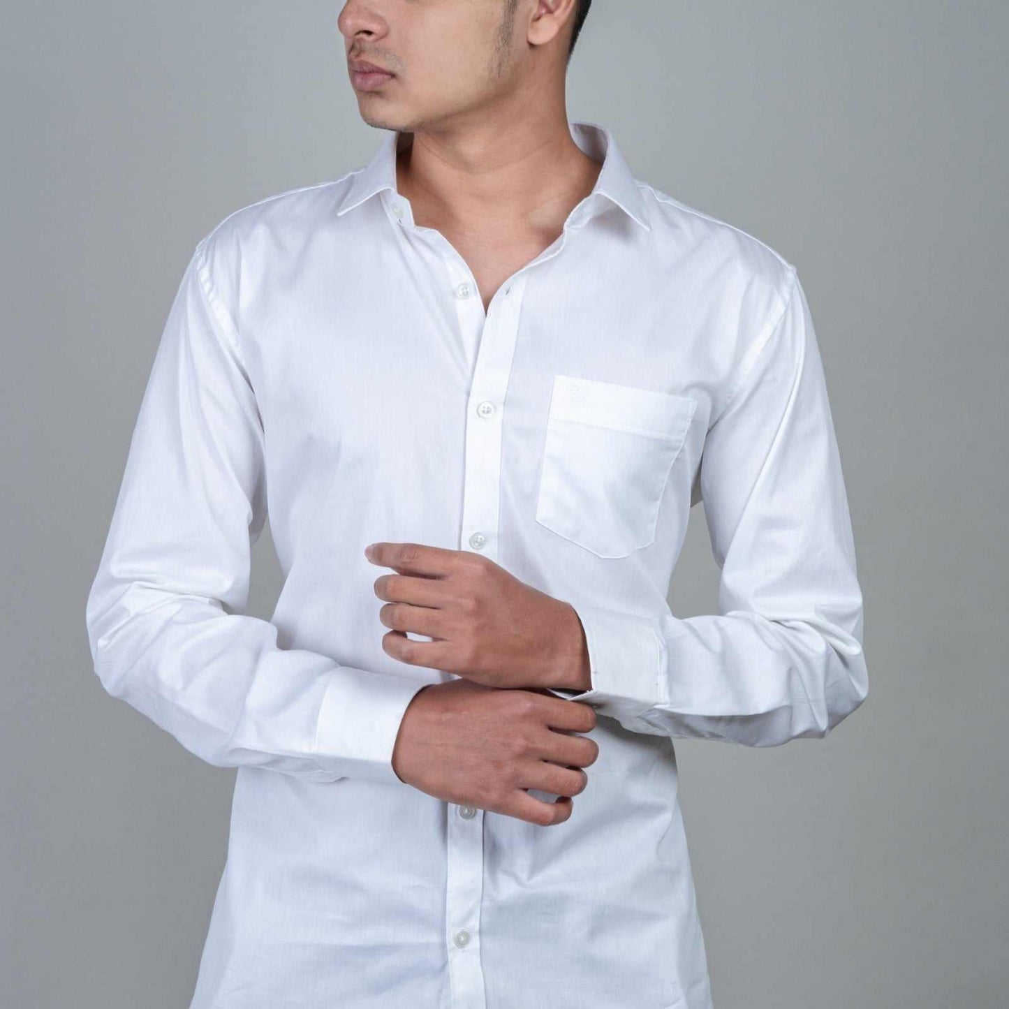 Cotton Regular Full Shirt - Classic White