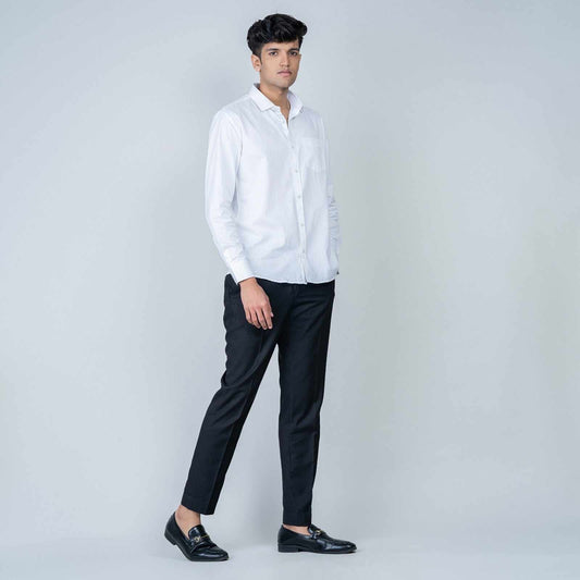 Cotton Regular Full Shirt -white